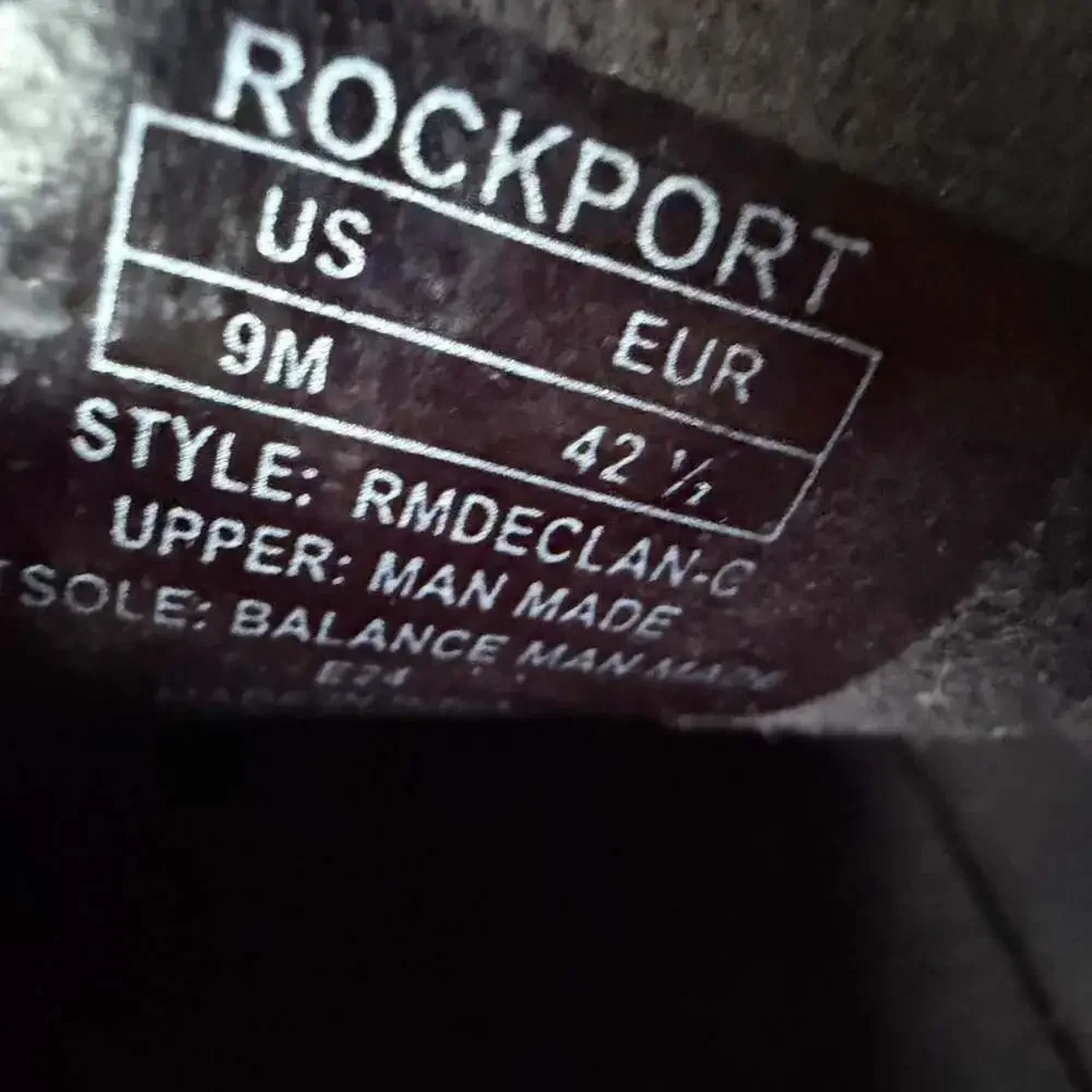 Rockport RMDECLAN-C Black Leather Oxford Dress Shoes